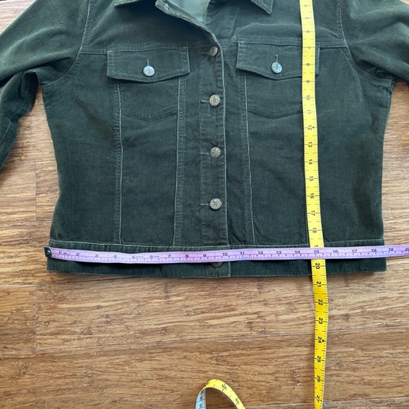 Willi Smith Olive Green Women Corduroy Jacket, Size M - Picture 6 of 16